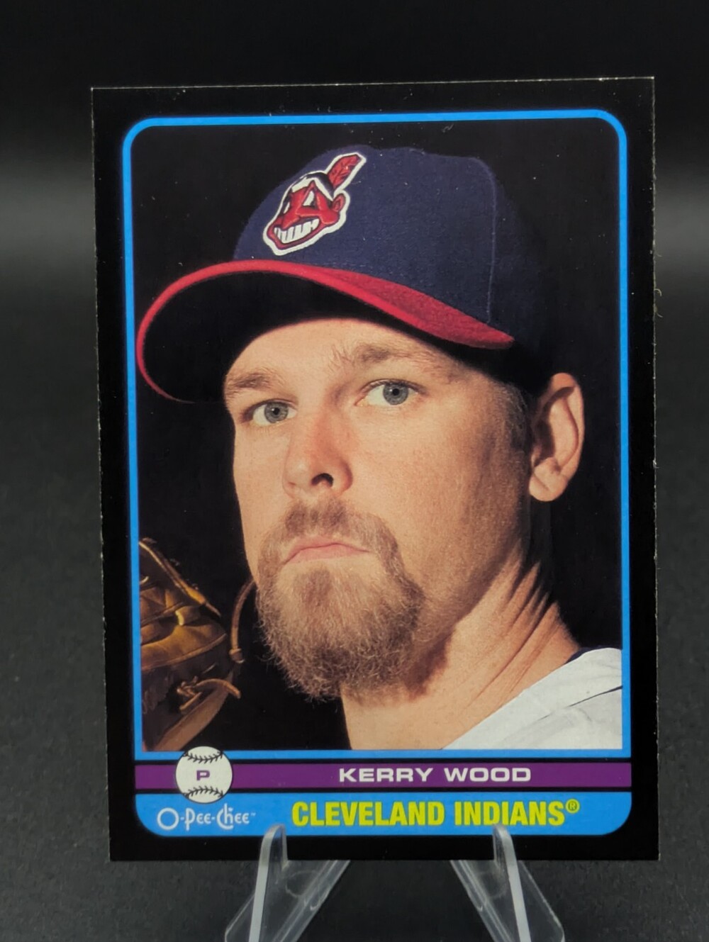 2009 O-Pee-Chee Kerry Wood #130 Black Border Blank Back Parallel Insert Indians